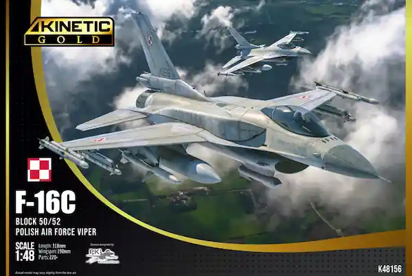 Bestseller 1 48 Kinetic 48156 General Dynamics F-16C Fighting Falcon - Block 52 Viper - Poolse Luchtmacht - Straaljager Plastic Modelbouwpakket