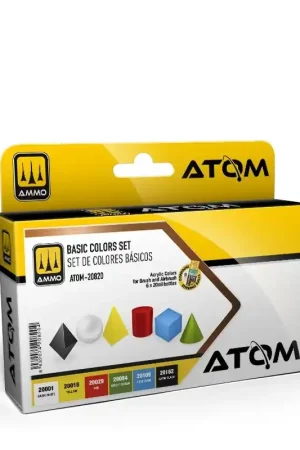 Uitverkoop AMMO MIG 20820 ATOM - Basiskleuren Set - Acryl Set 6x20ml Verf set