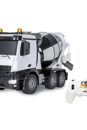 Bestel Nu 1 20 Jamara 406313 RC Vrachtwagen Mercedes-Benz Arocs Liebherr Cement Mixer - Wit - 2,4GHz RC Model Kant en Klaar