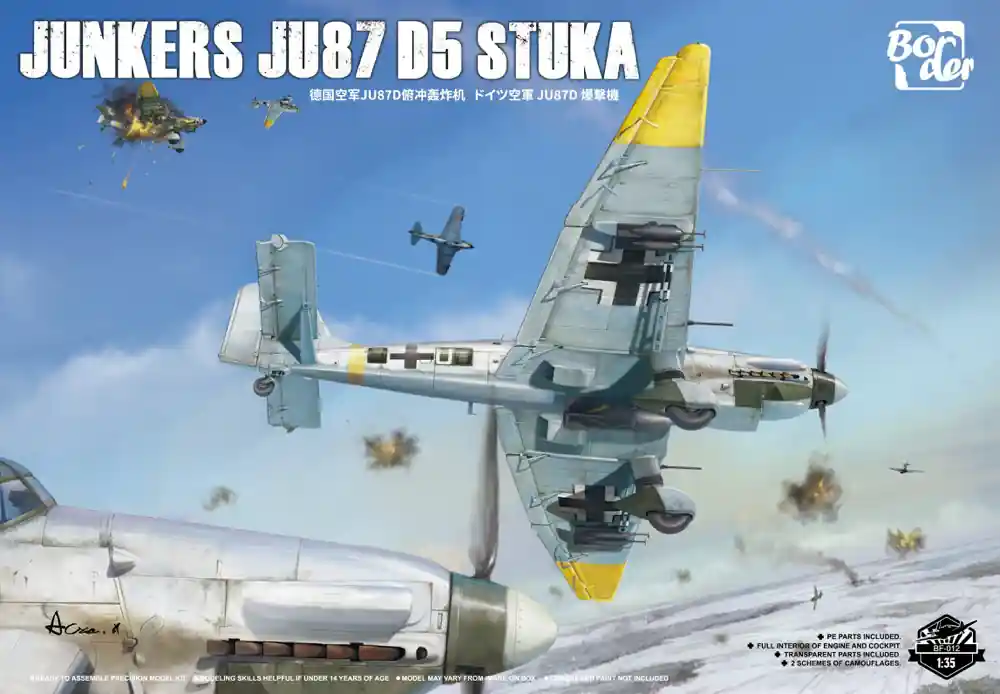 Korting 1 35 Border Model BF012 Junkers Ju 87 D5 Stuka - Propeller Vliegtuig Plastic Modelbouwpakket