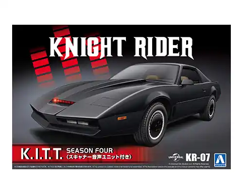 Dagaanbieding 1 24 Aoshima 06560 Knight Rider K.I.T.T. Seizoen Eén – Inclusief Scanner Stemmodule – Auto Plastic Modelbouwpakket