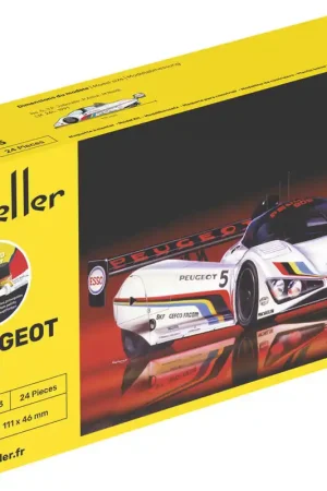1 43 Heller 56110 Peugeot 905 - Race Auto - Starter Kit Plastic Modelbouwpakket Laatste Kans