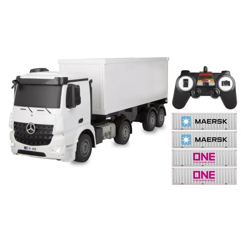 1 26 Jamara 408300 RC Vrachtwagen - Mercedes-Benz Arocs met Oplegger - Container Truck - 2,4GHZ RC Model Kant en Klaar Korting