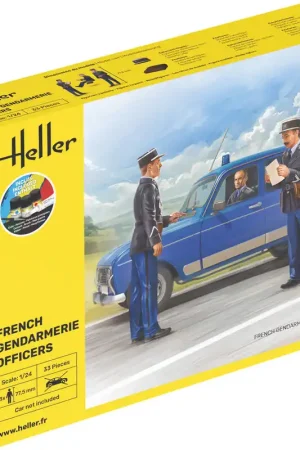 1 24 Heller 58751 Franse Gendarmerieofficieren - 3 Figuren - Starter Kit Plastic Modelbouwpakket Dagaanbieding