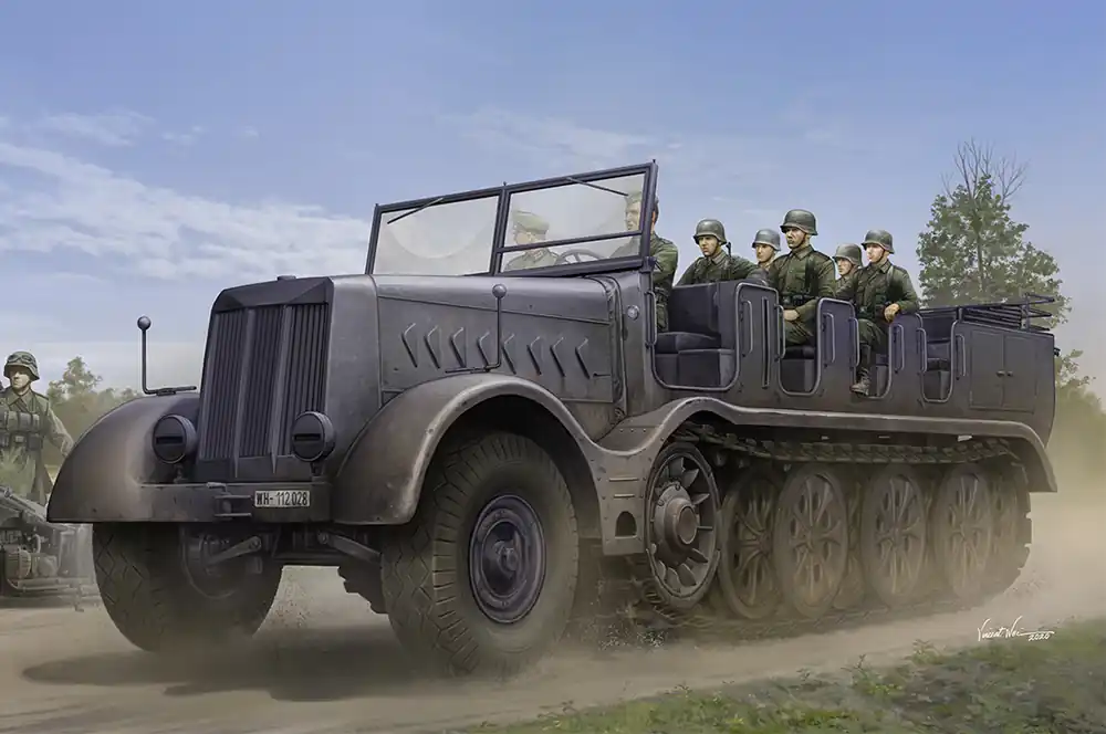 1 35 Trumpeter 09575 Zware Artillerietrekker 18t Sd.Kfz. 9 Famo – Artillerieversie - Militair Voertuig Plastic Modelbouwpakket Uitverkoop