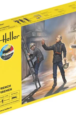1 24 Heller 82753 Franse Brandweermannen voor Diorama - 3 Figuren - Starter Kit Plastic Modelbouwpakket Korting