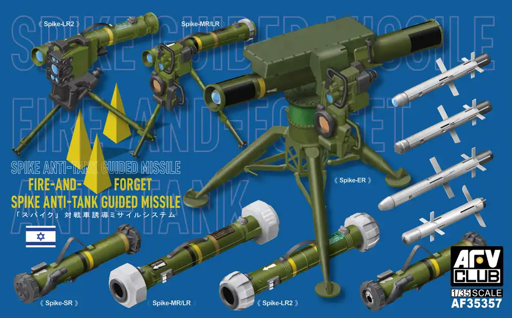 1 35 AFV Club 35357 SPIKE Anti-Tank Guided Missile - Raketten - Dioramaset Plastic Modelbouwpakket Koop Vandaag