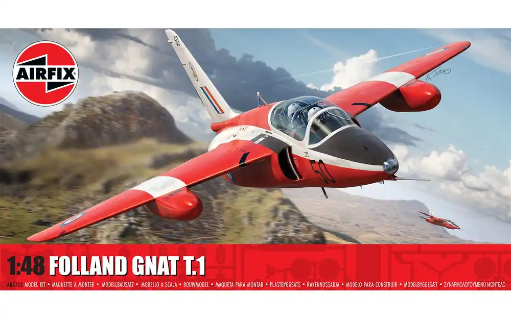 1 48 Airfix 05123 Folland Gnat T.1 - Brits Trainingsvliegtuig - Straaljager Plastic Modelbouwpakket Bestseller