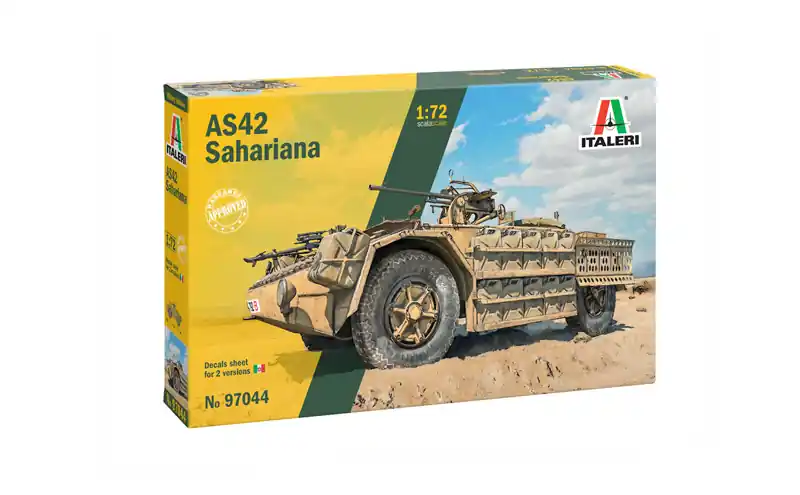 Actieprijs 1 72 Italeri 97044 AS 42 Sahariana - Verkenningsvoertuig WWII - Italiaans Militair Voertuig Plastic Modelbouwpakket