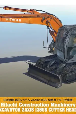 1 35 Hasegawa 66111 Hitachi Constructie Graafmachine Zaxis 135US met Sloopkoppen Plastic Modelbouwpakket Veilige Betaling