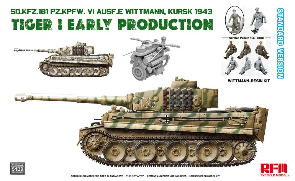 1 35 Rye Field Model 5139 Sd.Kfz. 181 Pz.Kpfw. VI Ausf. E Tiger I Vroege Productie - Kursk 1943 - Standaardversie Plastic Modelbouwpakket Veilige Betaling