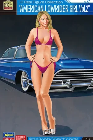 1 12 Hasegawa 52351 12-Real Figurencollectie Nr. 27 - Amerikaanse Lowrider Dame - Figuur Plastic Modelbouwpakket Meest Verkocht