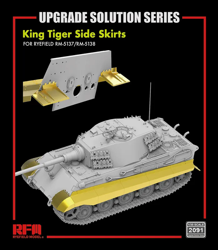 1 35 Rye Field Model 2091 Upgrade Solution Series - Zijschermen voor King Tiger - Rye Field 5137+5138 Photo-etch Bestel Nu