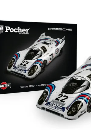 1 8 Pocher HK122F Porsche 917KH MARTINI Edition - Le Mans Winnaar - Raceauto Metalen Modelbouwpakket Actieprijs