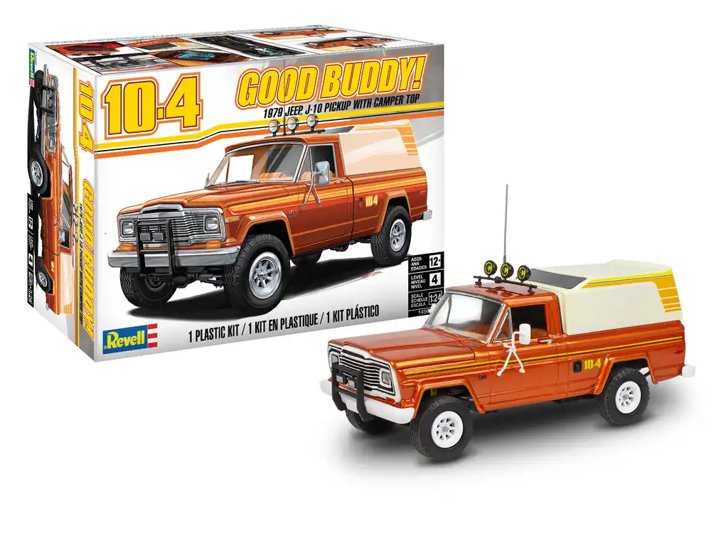 Korting 1 24 Revell 14568 10-4 Good Buddy! - 1979 Jeep J-10 Pickup met Camper Top - Amerikaanse Auto Plastic Modelbouwpakket