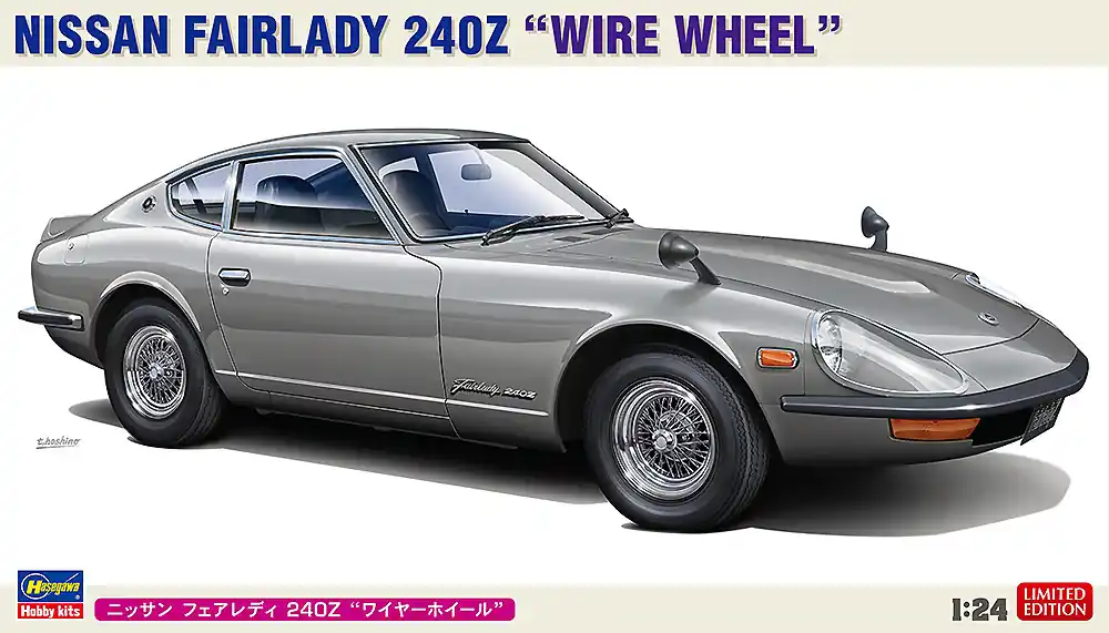 1 24 Hasegawa 20757 Nissan Fairlady 240Z Wire Wheel - Japanse Auto Plastic Modelbouwpakket Meest Verkocht