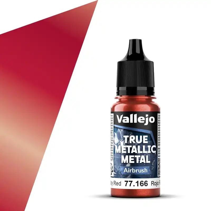 Aanbieding Vallejo 77166 True Metallic Metal - Airbrush - Robijn Rood - Acryl - 18ml Verf flesje