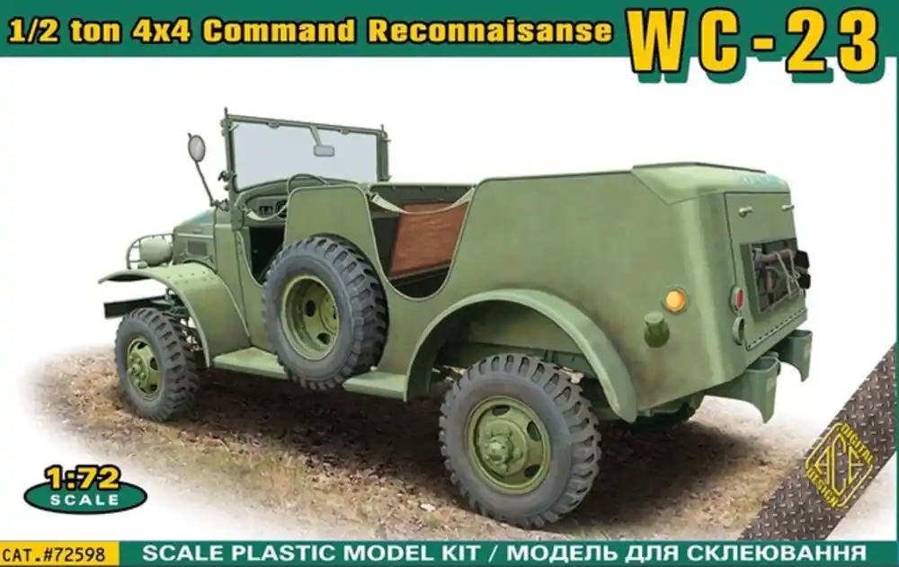 1 72 ACE 72598 Dodge WC-23 0,5-ton 4x4 - Command Reconnaissance WWII - Amerikaans Verkenningsvoertuig Plastic Modelbouwpakket Exclusieve Aanbieding