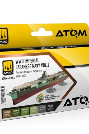 Actieprijs AMMO MIG 20606 ATOM - WWII Japanse Keizerlijke Marine Kleurenset Deel 2 - Acryl Set 6x20ml Verf set