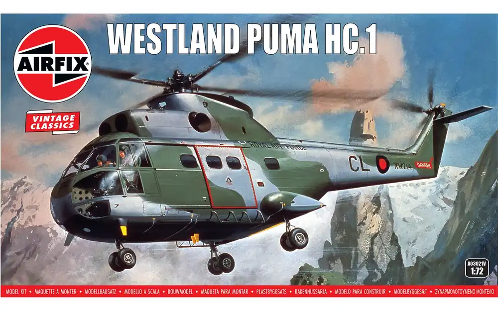 Nu Kopen 1 72 Airfix 03021V Westland Puma HC.1 - Vintage Classics - Britse Transporthelikopter Plastic Modelbouwpakket