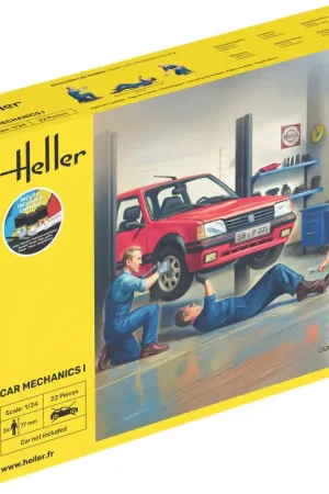 1 24 Heller 58755 Automonteurs I - voor Diorama - 3 Figuren - Starter Kit Plastic Modelbouwpakket Gratis Retour