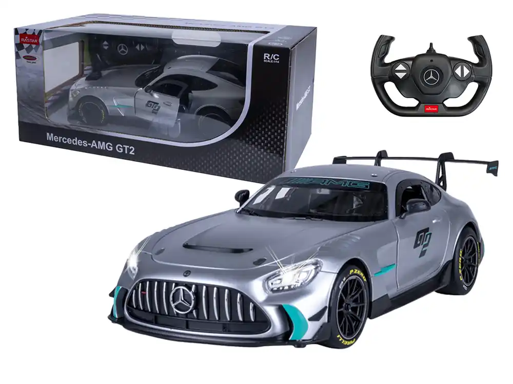 Superprijs 1 14 Jamara 402241 RC Auto - Mercedes-AMG GT2 met Handmatig Te Openen Deuren - Zilver - 2,4GHz RC Model Kant en Klaar