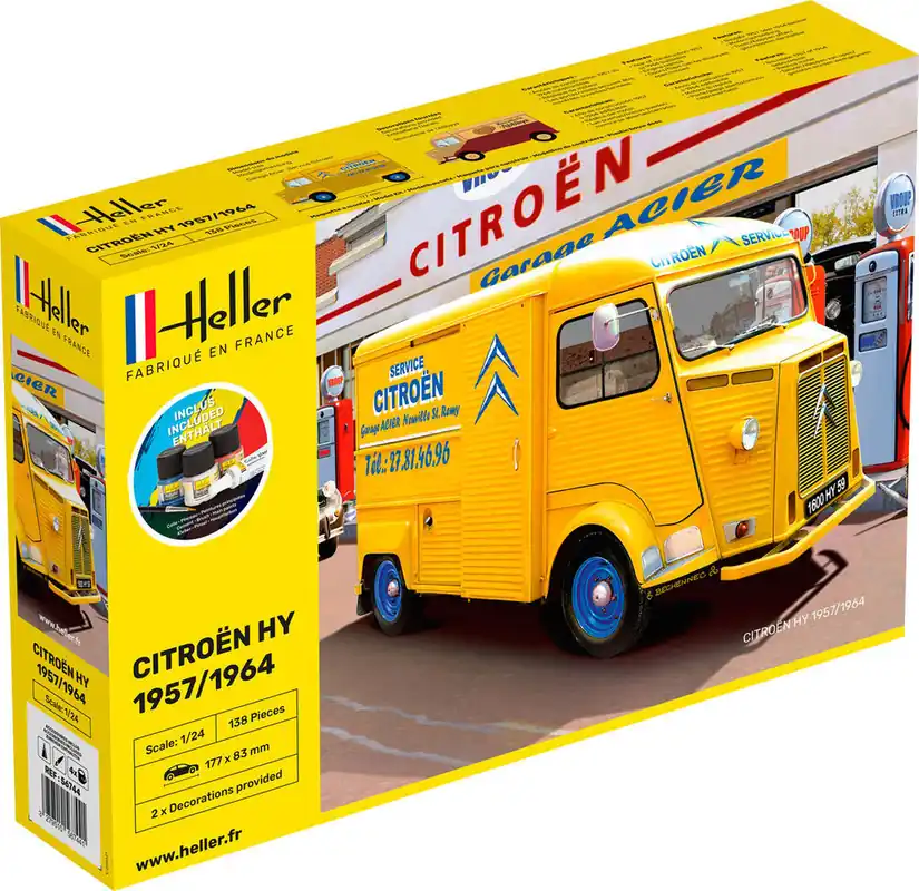 Speciale Aanbieding 1 24 Heller 56744 Citroen HY 57/64 Service Citroen - Starter Kit Plastic Modelbouwpakket