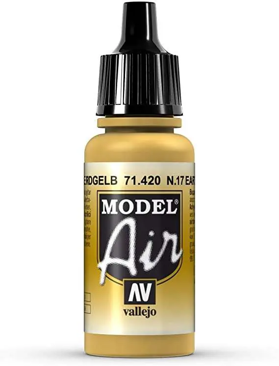 Beperkte Voorraad Vallejo 71420 Model Air No.17 Earth Yellow - Acryl - 17ml Verf flesje