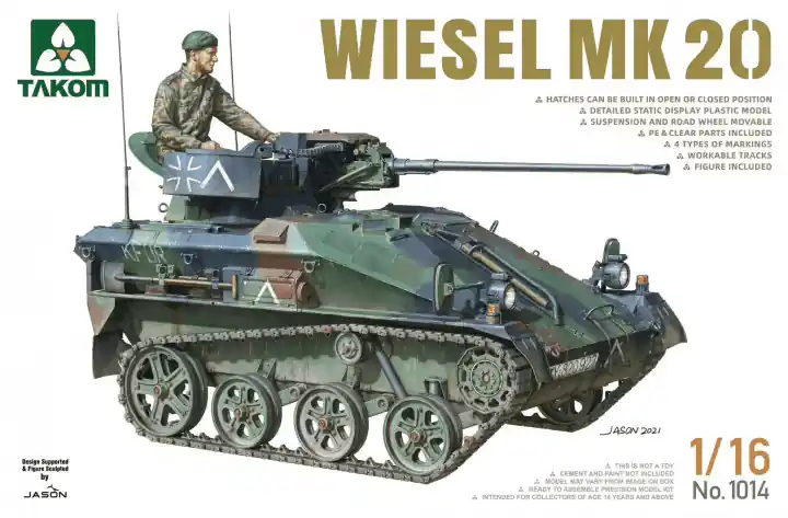 1 16 Takom 1014 Wiesel MK 20 Plastic Modelbouwpakket Favoriet