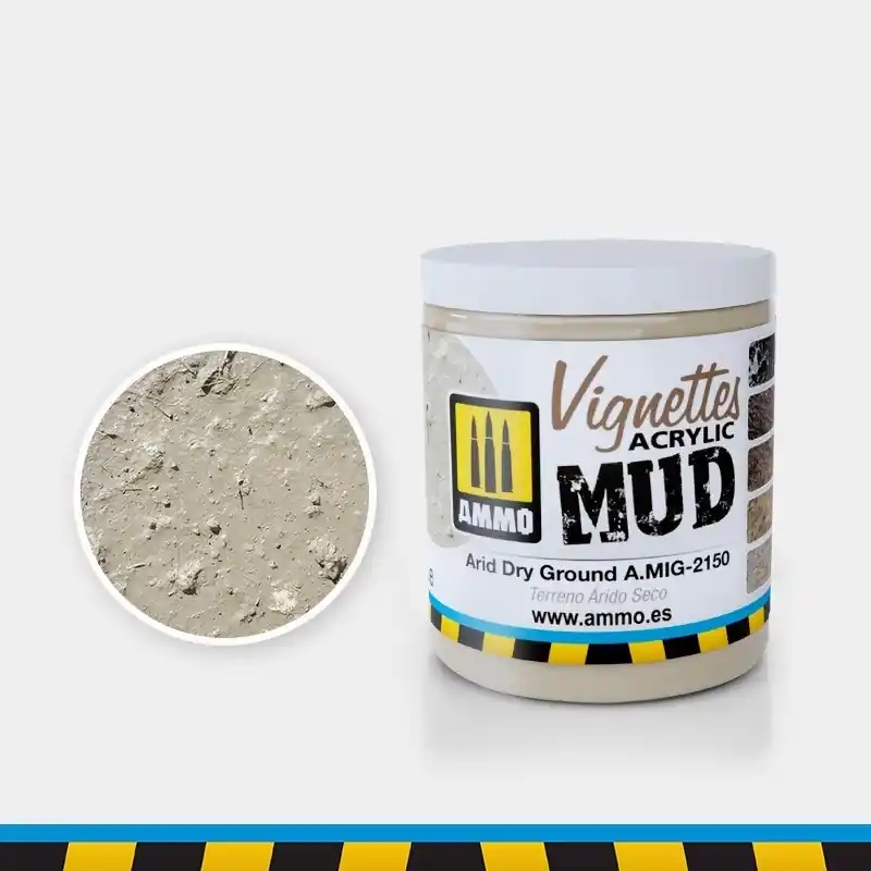 Gecertificeerd AMMO MIG 2150 Arid Dry Ground - Vignettes Acrylic - 100ml Effecten potje