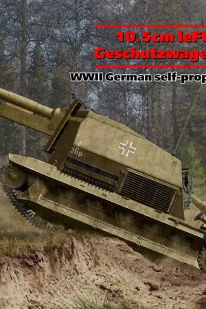 Exclusieve Aanbieding 1 35 ICM 35340 10.5cm leFH 16(Sf) auf Geschutzwagen FCM36 (f) Plastic Modelbouwpakket