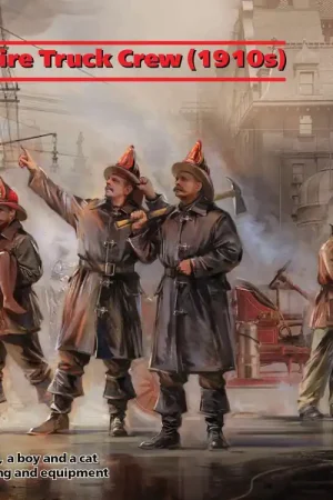 1 35 ICM 35622 American Fire Truck Crew 1910s Plastic Modelbouwpakket Laatste Kans