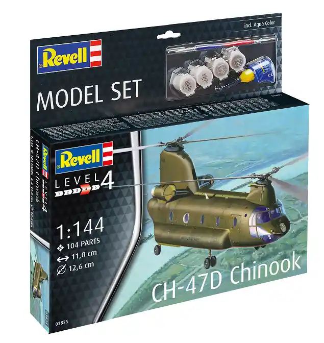 1 144 Revell 63825 CH-47D Chinook - Model Set Plastic Modelbouwpakket Laatste Versie