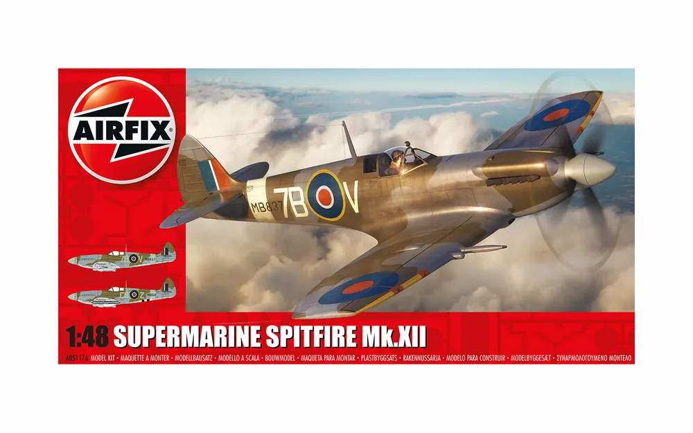 1 48 Airfix 05117A Supermarine Spitfire Mk.XII Plastic Modelbouwpakket Direct Beschikbaar