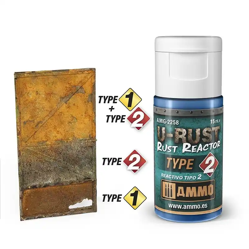 AMMO MIG 2258 U-Rust Rust Reactor Type 2 - 15ml Effecten potje Flitsaanbieding
