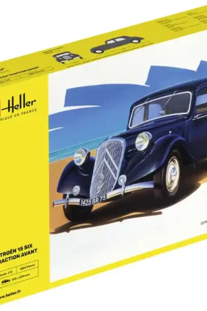 Fabrieksprijs 1 8 Heller 80799 Citroen 15 SIX Traction Avant Plastic Modelbouwpakket
