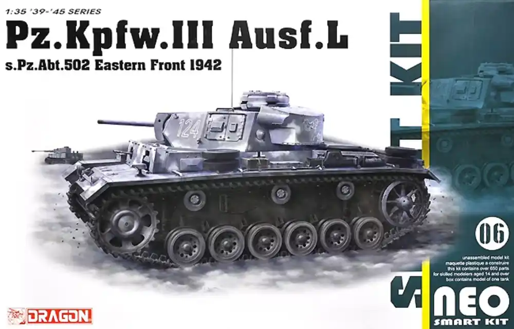 Seizoensaanbieding 1 35 Dragon 6957 Pz.Kpfw.III Ausf.L s.Pz.Abt.502 Leningrad 1942 Plastic Modelbouwpakket
