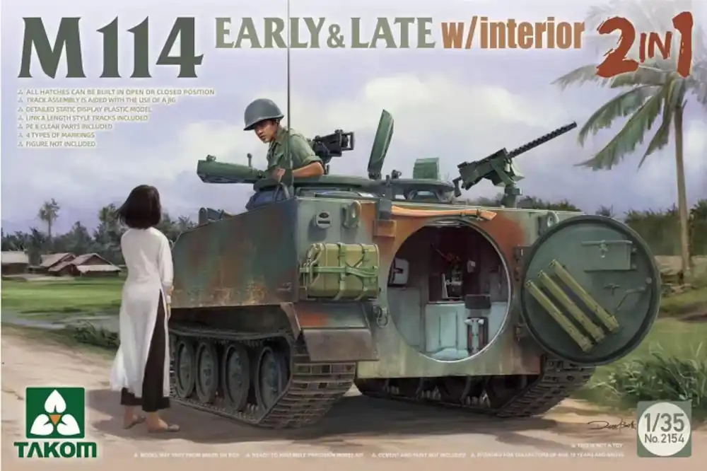 1 35 Takom 2154 M114 early & late type with Interior Plastic Modelbouwpakket Lage Prijs