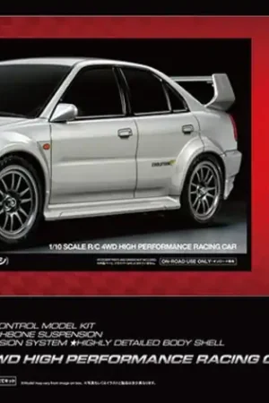 1 10 Tamiya 58713 RC Mitsubishi Lancer Evo V TT-02 RC Plastic Modelbouwpakket Snelle Levering