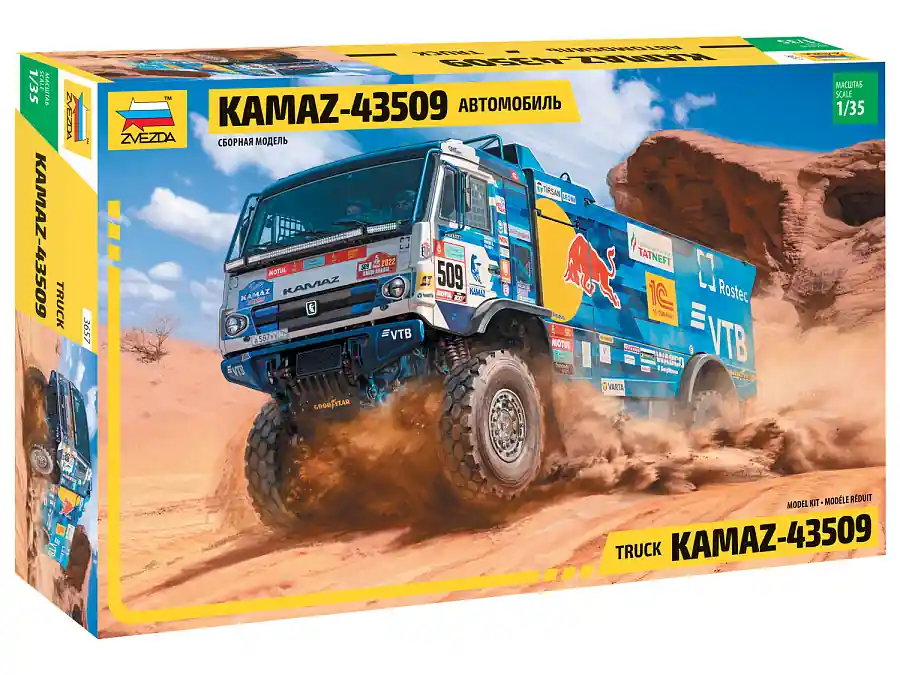 Nu Kopen 1 35 Zvezda 3657 Kamaz Rallye Truck Plastic Modelbouwpakket
