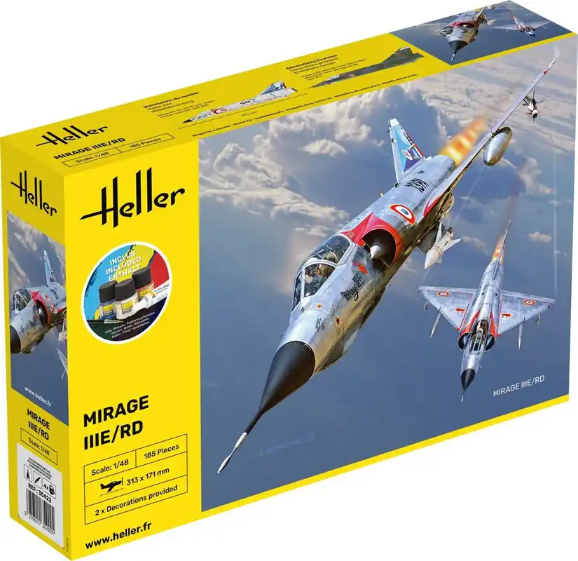 1 48 Heller 35422 Mirage IIIE-O-R-RD-EE-EA - Starter Kit Plastic Modelbouwpakket Koop Online