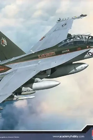 1 72 Academy 12577 USN F/A-18F - VFA-154 Black Knights Plastic Modelbouwpakket Betrouwbaar