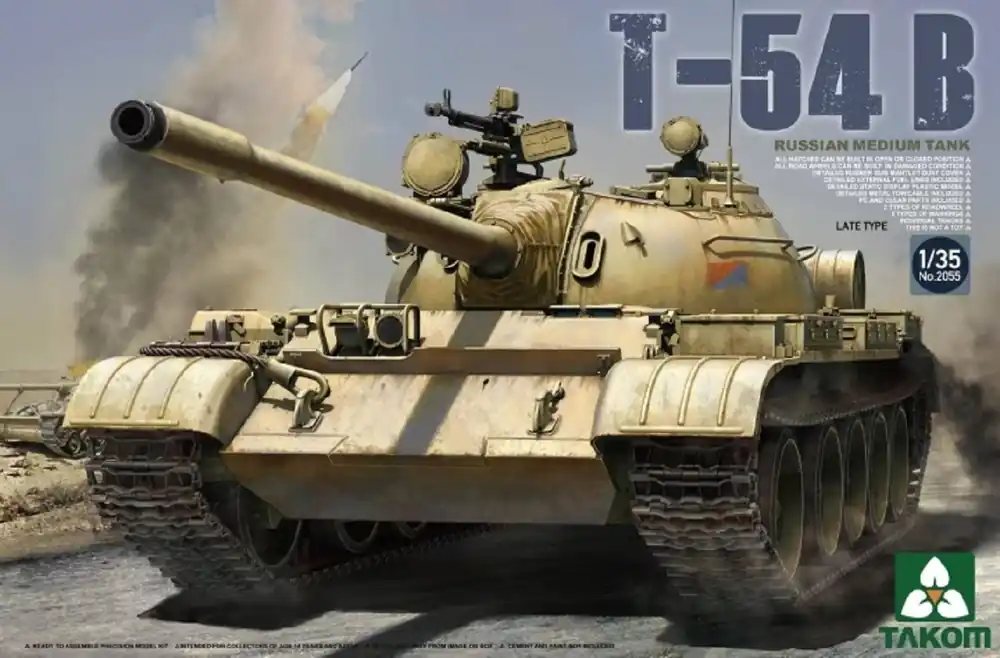 1 35 Takom 2055 T-54 B - Russian Medium Tank Late Type Plastic Modelbouwpakket Laatste Kans