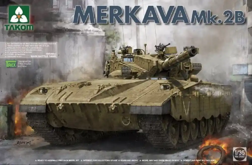 Bestseller 1 35 Takom 2080 Merkava Mk.2B Tank Plastic Modelbouwpakket