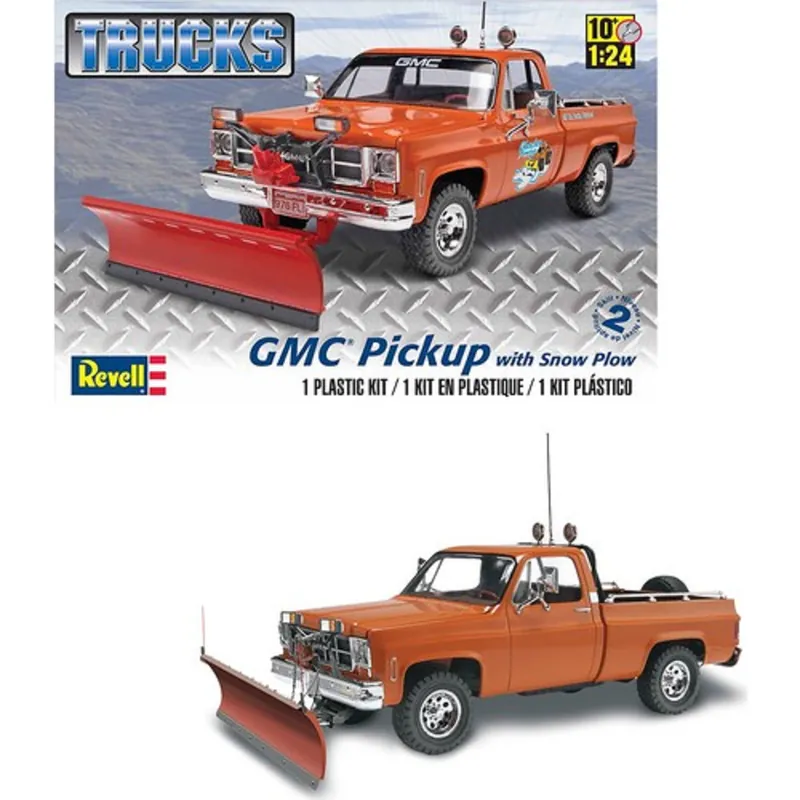 Koopje 1 24 Revell 17222 GMC Pickup w/ Snow Plow Plastic Modelbouwpakket