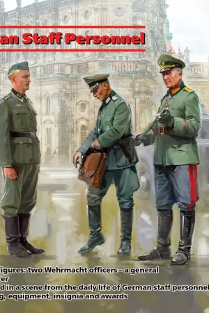1 24 ICM 24020 WWII German Staff Personnel Plastic Modelbouwpakket Nieuw