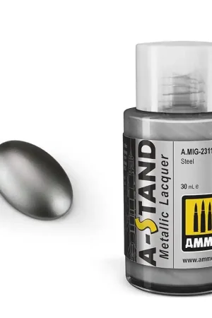 Bestseller AMMO MIG 2311 A-Stand Steel - Metallic - 30ml Verf flesje