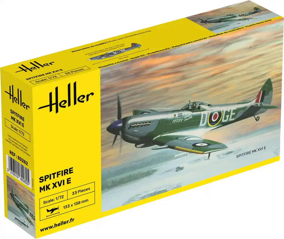 Direct Beschikbaar 1 72 Heller 80282 Spitfire MK XVI E Plastic Modelbouwpakket