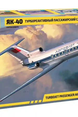 1 144 Zvezda 7030 Turbojet Passenger Aircraft Yak-40 Plastic Modelbouwpakket Alleen Vandaag