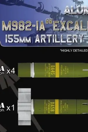 1 35 AFV Club AG35057 Aluminum M982-IA - Excalibur - 155mm Artillery Shell Plastic Modelbouwpakket Weekendaanbieding